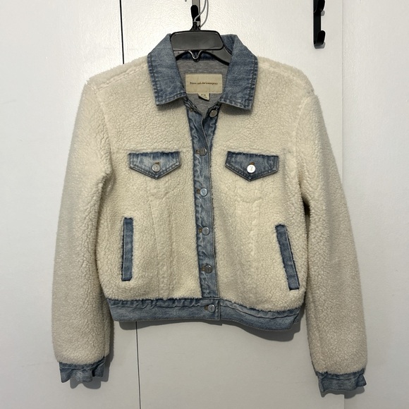 Pilcro and the Letterpress Blue Denim and Cream Jacket - Picture 1 of 7